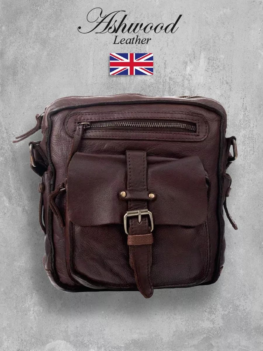 Мини-сумка Ashwood Leather натуральная кожа коричневый