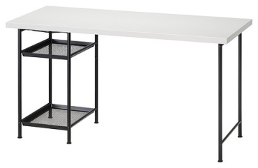 Стол письменный IKEA LAGKAPTEN / SPÄND, 140х60x73 см, белый, асфальт
