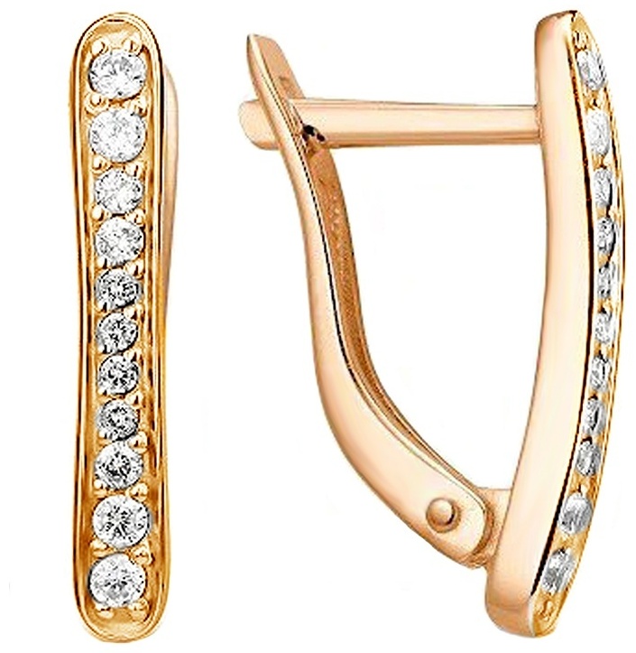 Серьги Lucente Silver RU-С61з-00324 вес 1.794 г серебро, фианит