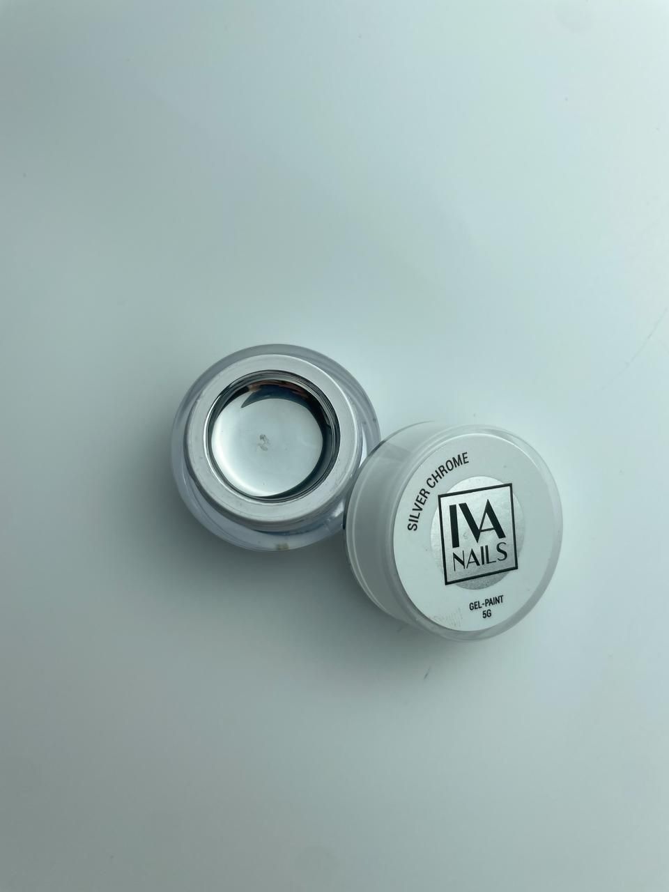Iva nails гель-краска Chrome silver серебро 5 мл