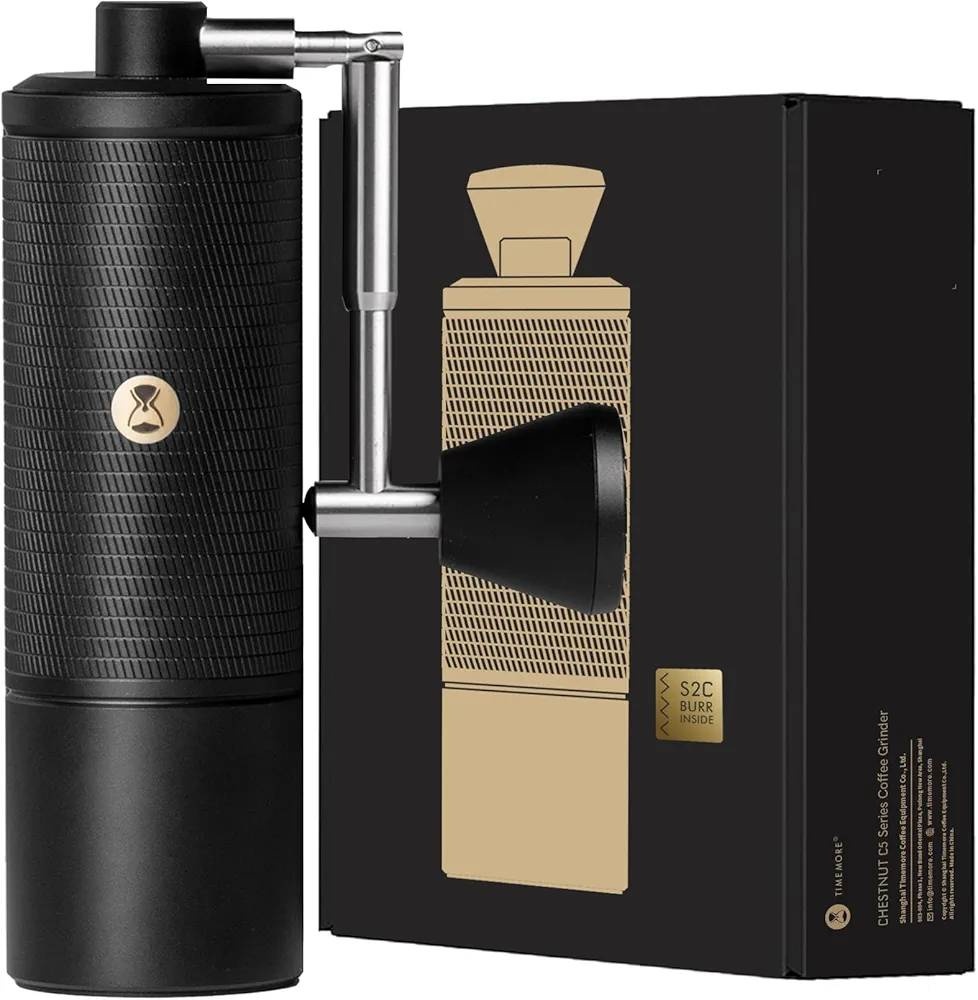 Ручная кофемолка TIME MORE C5 ESP PRO BLACK, алюминий, нержавеющая сталь