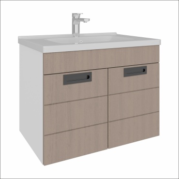 Тумба без раковины AVK Furniture Сара 2д, 80x52x47 см, белый, капучино