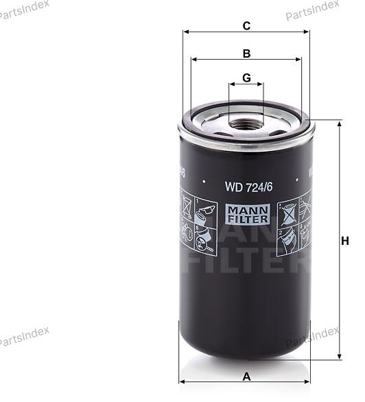 MANN FILTER Фильтр Масляный Двигателя WD7246