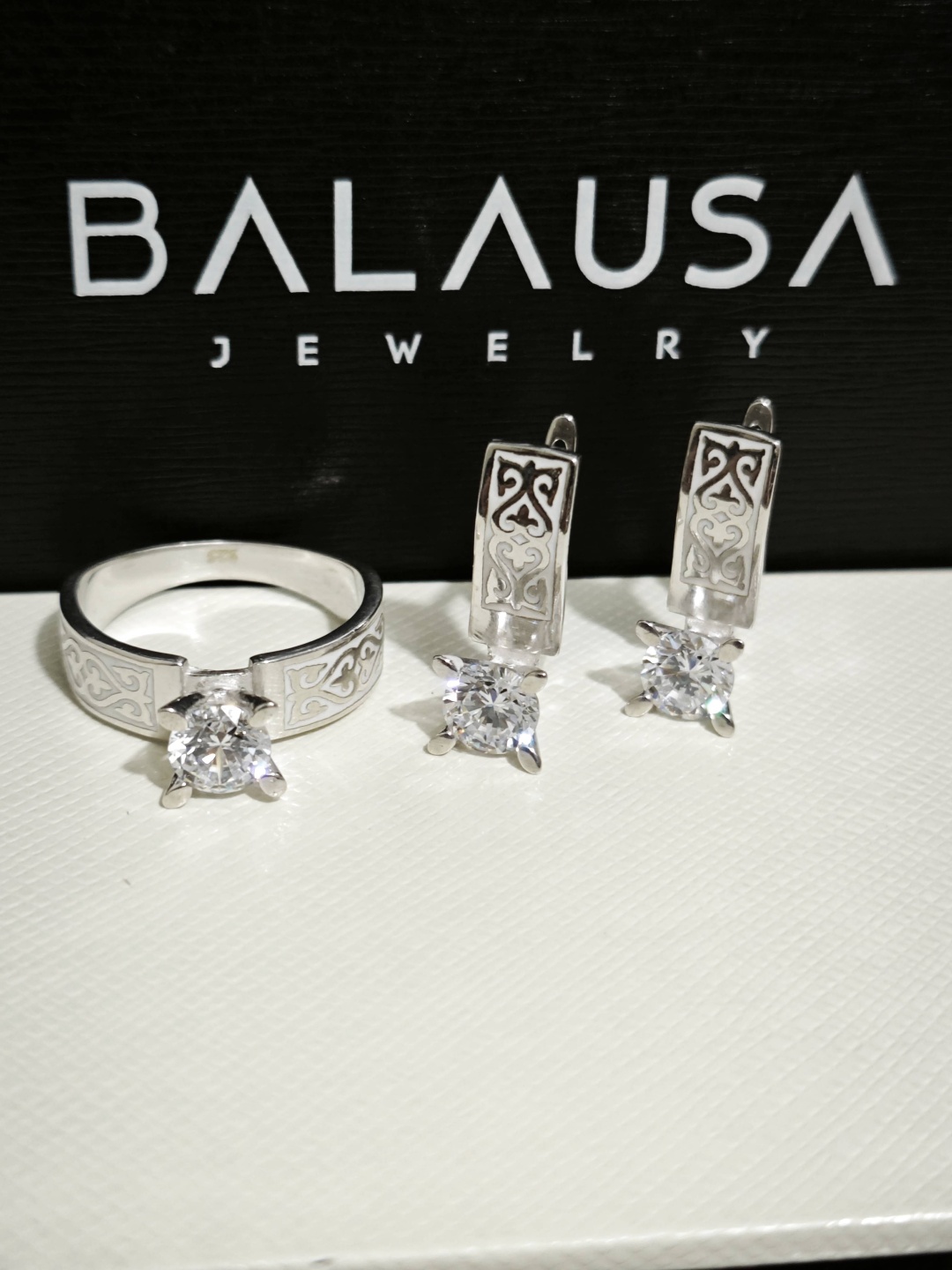 Balausa Jewelry Е111(1) 19р вес 7.5 г серебро, фианит, эмаль
