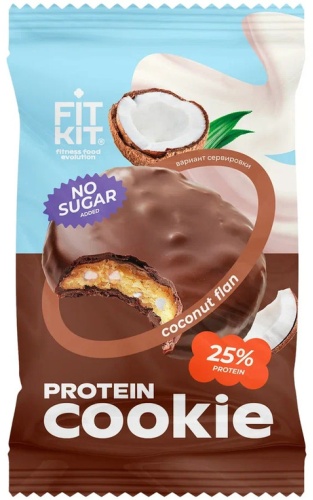 FIT KIT печенье Protein cookie coconut flan 1 шт