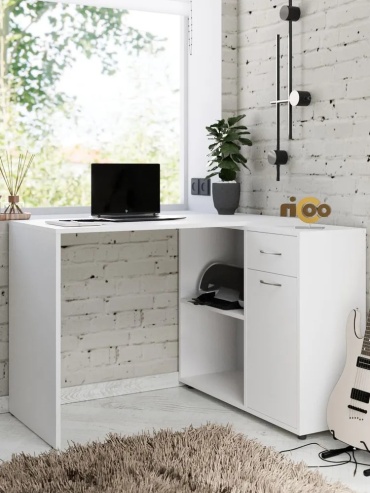 Стол компьютерный Aiba Mebel 964070317, 115х50x73 см, белый