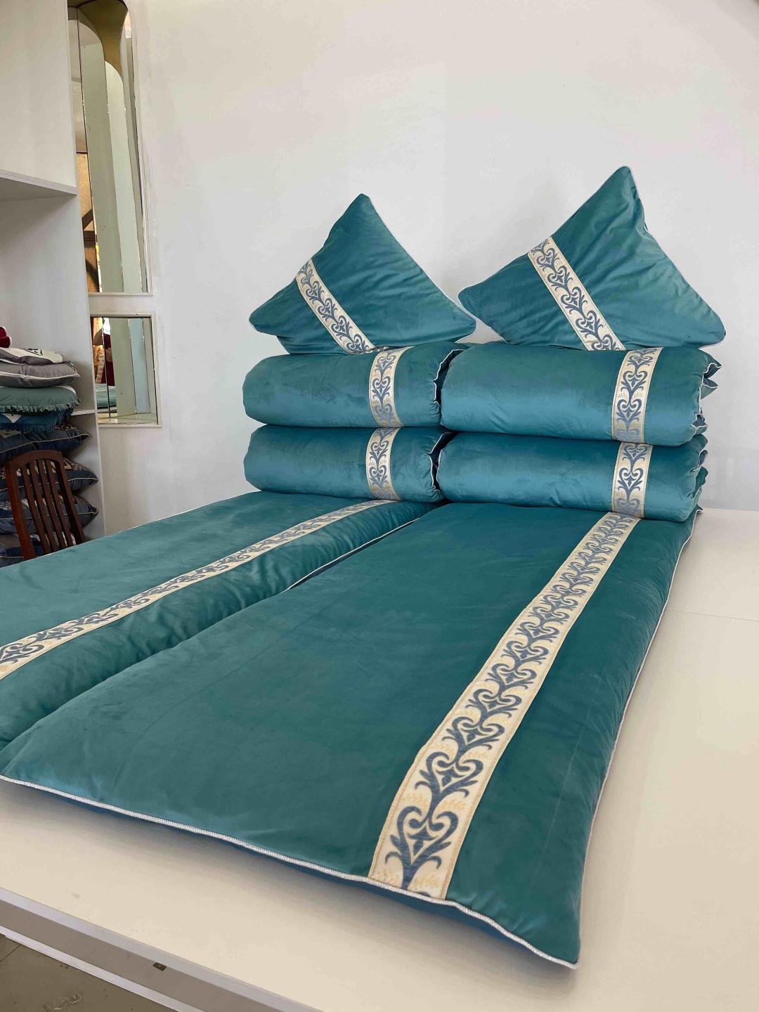 Samruk körpe комплект корпе с подушками 230x80 см, вата, тиффани