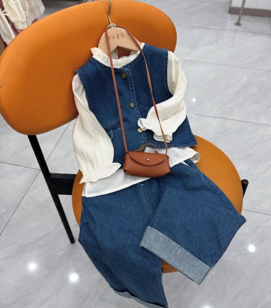 Комплект синий, белый