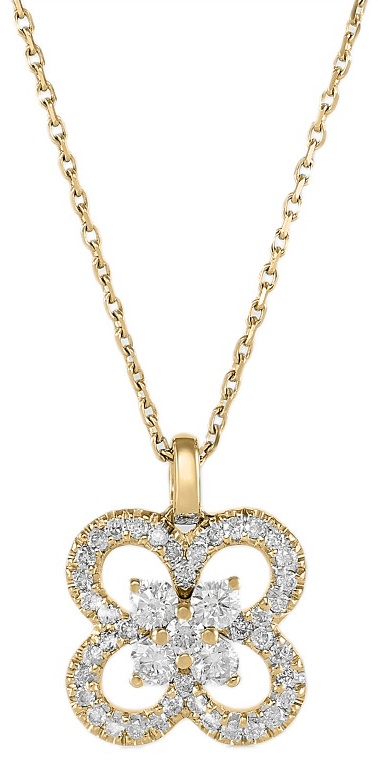 Подвеска Briolette M0566PK вес 3.02 г золото, бриллиант