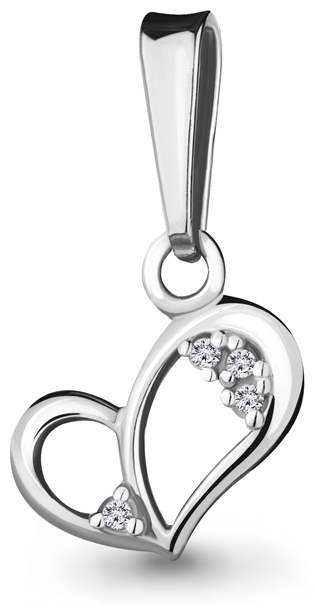 Подвеска AQUAMARINE 21512А.5 вес 0.42 г серебро, фианит