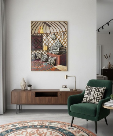 Boiay Art 3D-картина Ұлттық нақыштағы кристалл картина 50x70 см