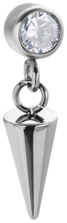 Лабрет Safe Pins титановый сплав, цирконий, Размеры накрутки: 3 x 12 мм. Длина лабрета - 6мм