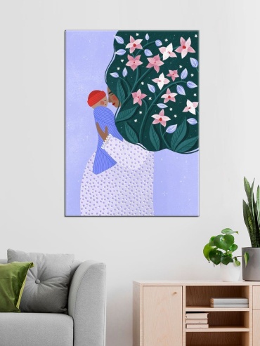 Araystudio.kz картина интерьерная на холсте «Мать природа» современная иллюстрация 50x70 см