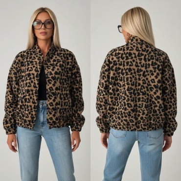 Демисезонная куртка Omg shop черный, коричневый