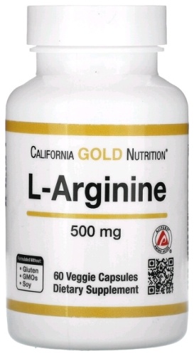 California Gold Nutrition L-Arginine 60 капсул