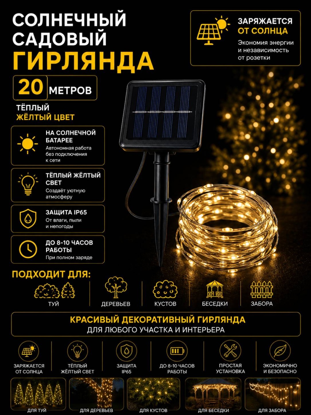 Уличный светильник в грунт / на штыре MIKROL LED 10 см
