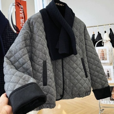 Демисезонная куртка AS BRAND черный, серый