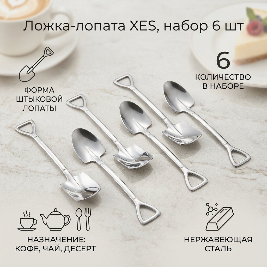 Ложка 6 шт, серебристый 705303481