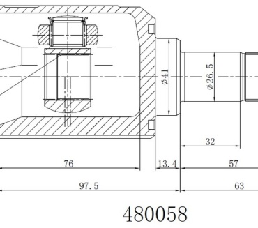 INKO шрус внутренний 480058_DHS_RO
