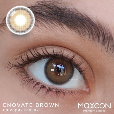 Контактные линзы MAXCON Цветные Enovate Brown -2 кривизна 8.6 на три месяца 2 шт