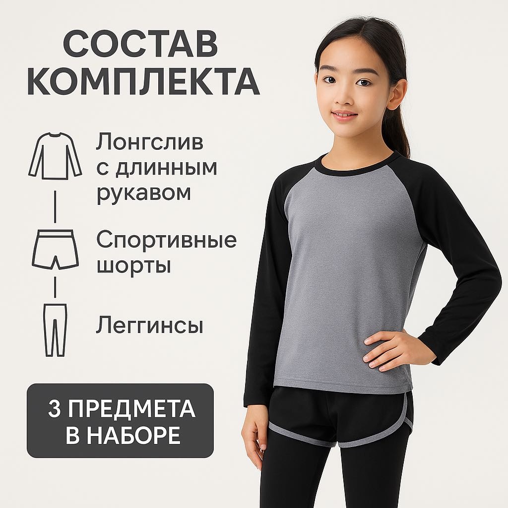 Спортивный костюм Basta athletic черный, серебристый