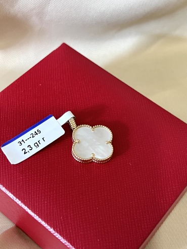 Подвеска ITALY Van cleef 31-245 вес 2.3 г золото, перламутр
