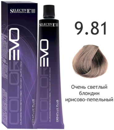 Selective Professional Сolorevo 9.81 очень светлый блондин ирисово-пепельный крем-краска 100 мл