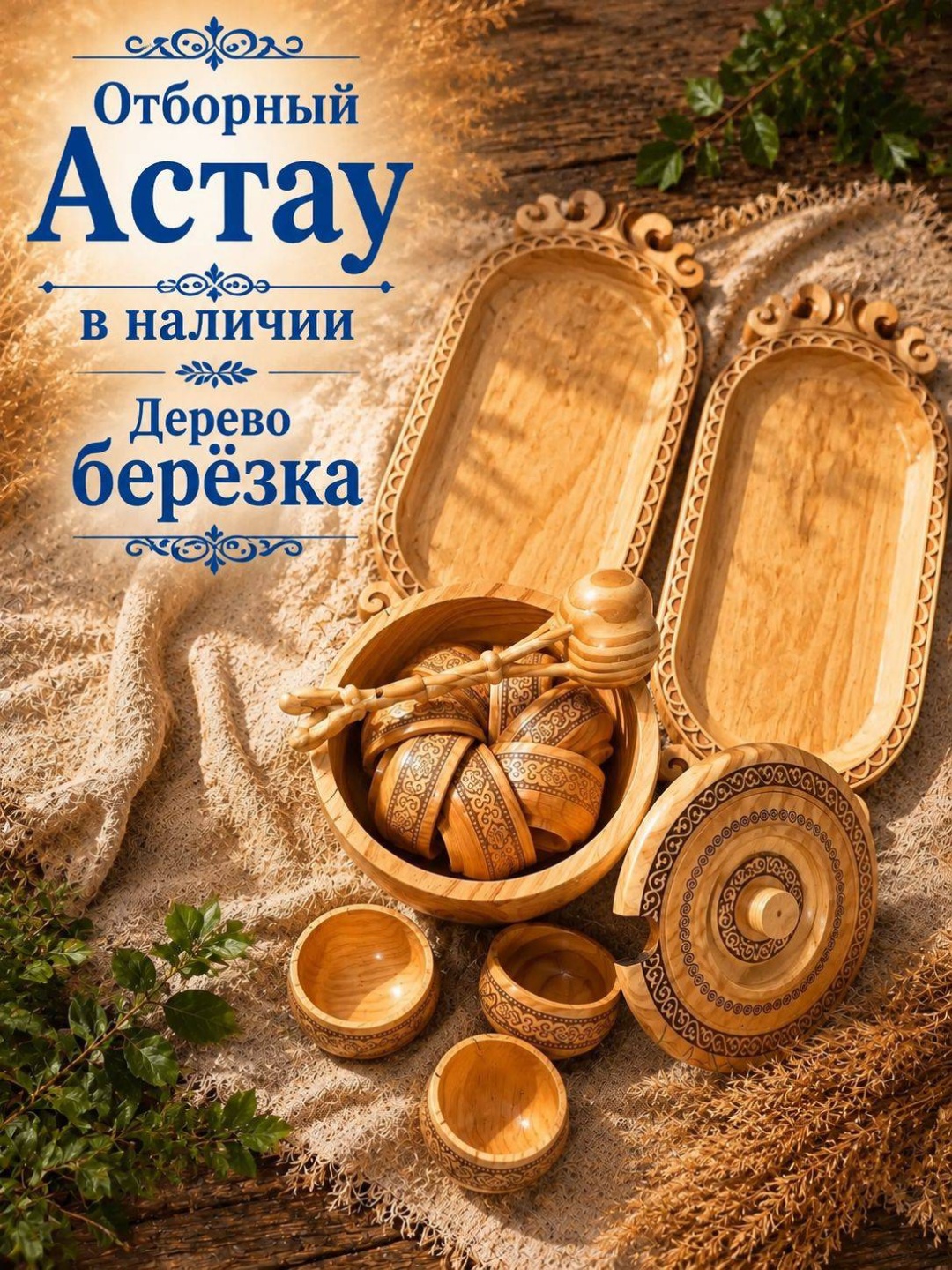 Астау 70х30 см, дерево, 16 шт