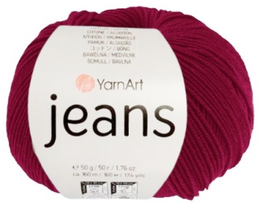 Моток YarnArt Jeans 66 - Винный 160 м 50 г