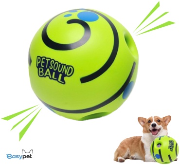 Easypet мячик SoundBall зеленый, черный 12 см