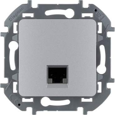 Legrand встраиваемая Розетка RJ45 UTP6.алюминий(673832)INSPIRIA, компьютерный (RJ45),