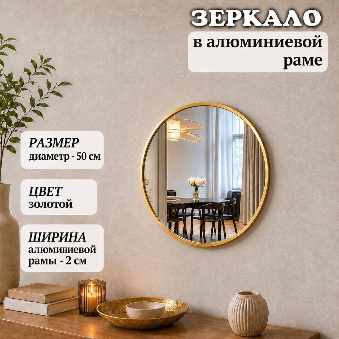 Зеркало настенное Home Market 15101990 50x50 см