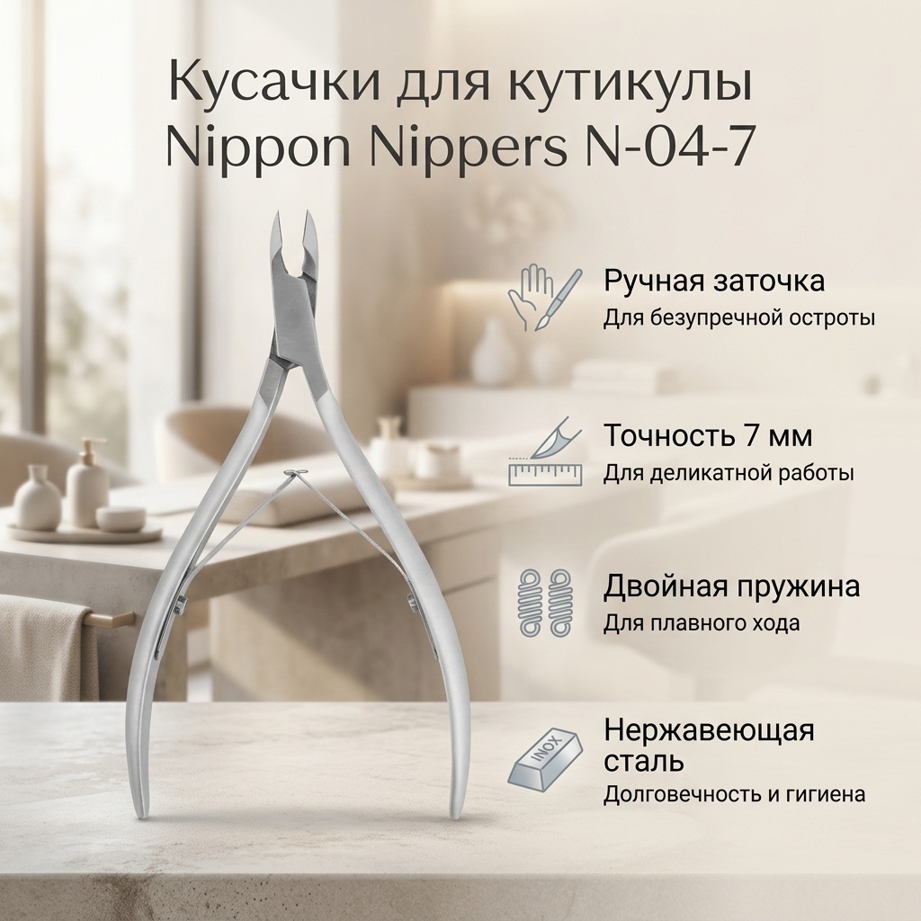 Nippon Nippers кусачки-щипчики N-04-7 7 мм 11.3 см двойная 1 шт