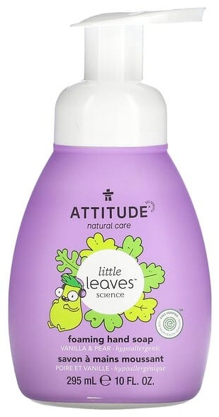 Жидкое мыло туалетное ATTITUDE Little Leaves Science пенящееся, ваниль и груша 1 шт