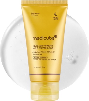 Маска для лица Medicube крем kojic acid turmeric night wrapping mask 70 мл