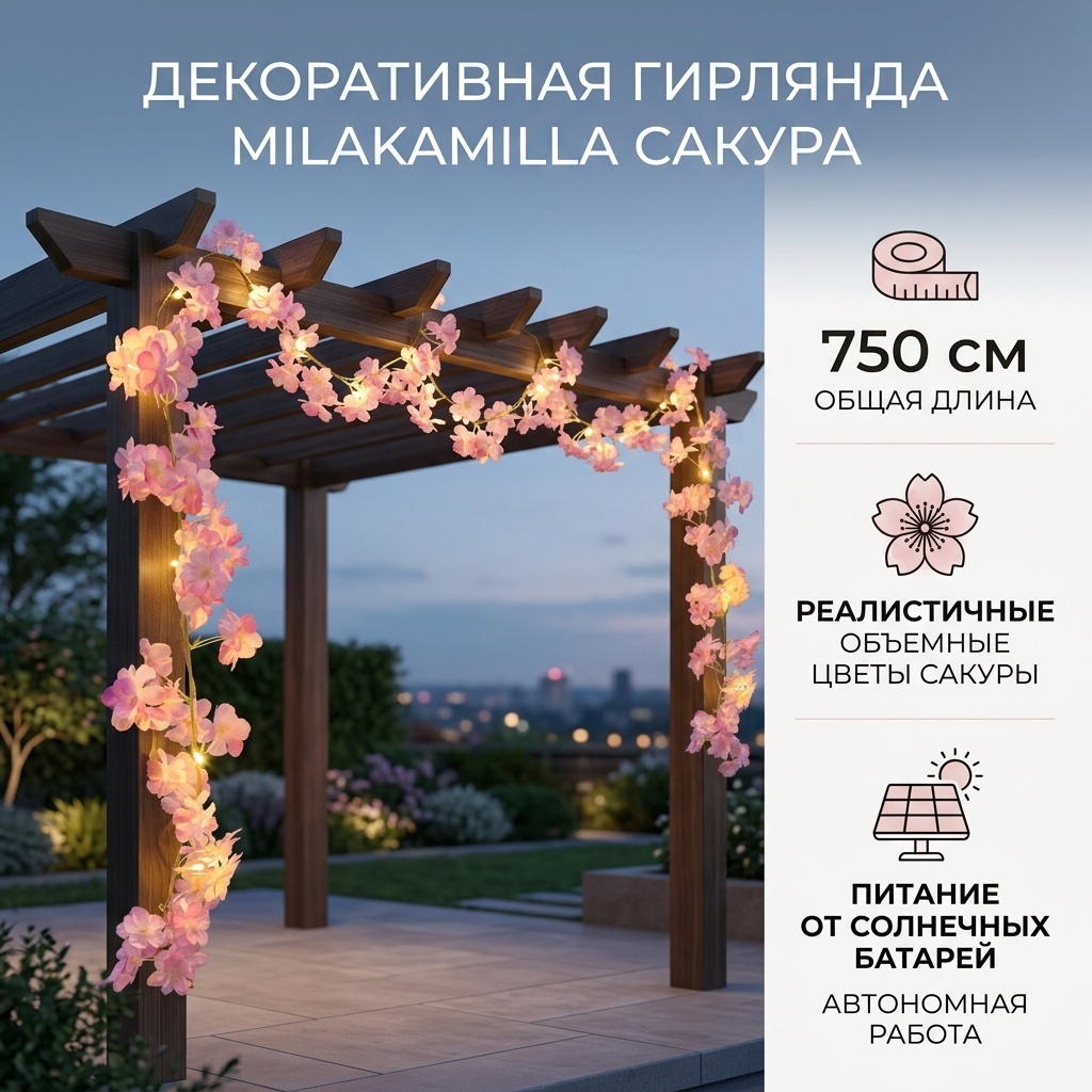 Уличный светильник подвесное MilaKamilla 750 см