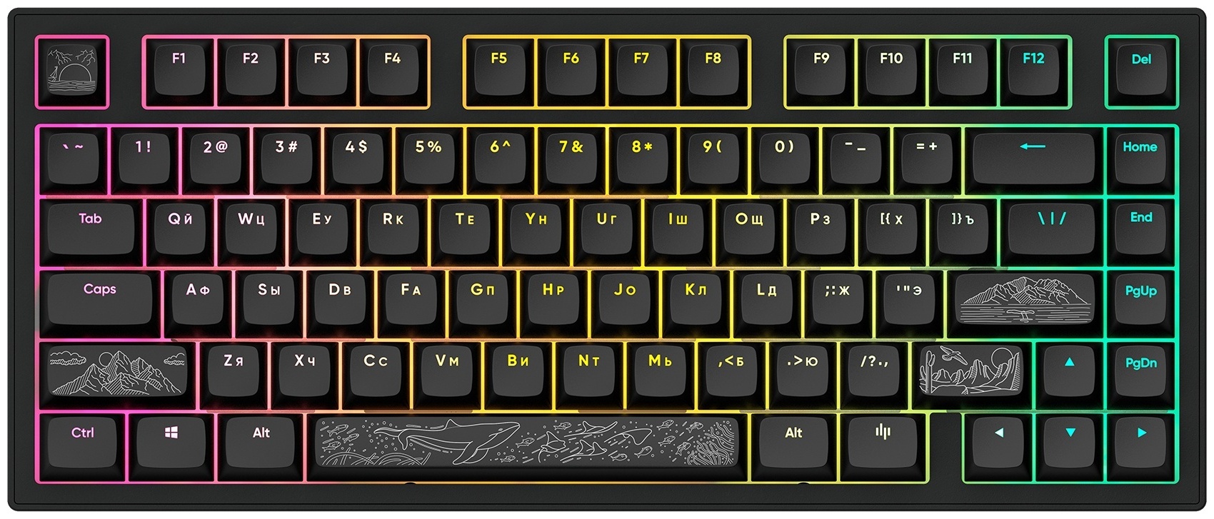 Клавиатура DARK PROJECT ALU81A Terra Nostra черный