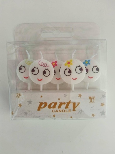 Свеча Party candles фигурная, 5 шт