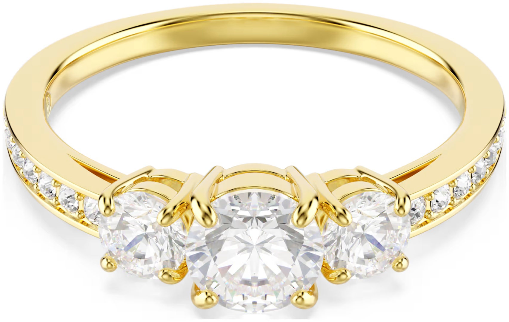 Кольцо Swarovski 5723292 размер 15.5 бижутерный сплав, кристаллы Swarovski, цирконий
