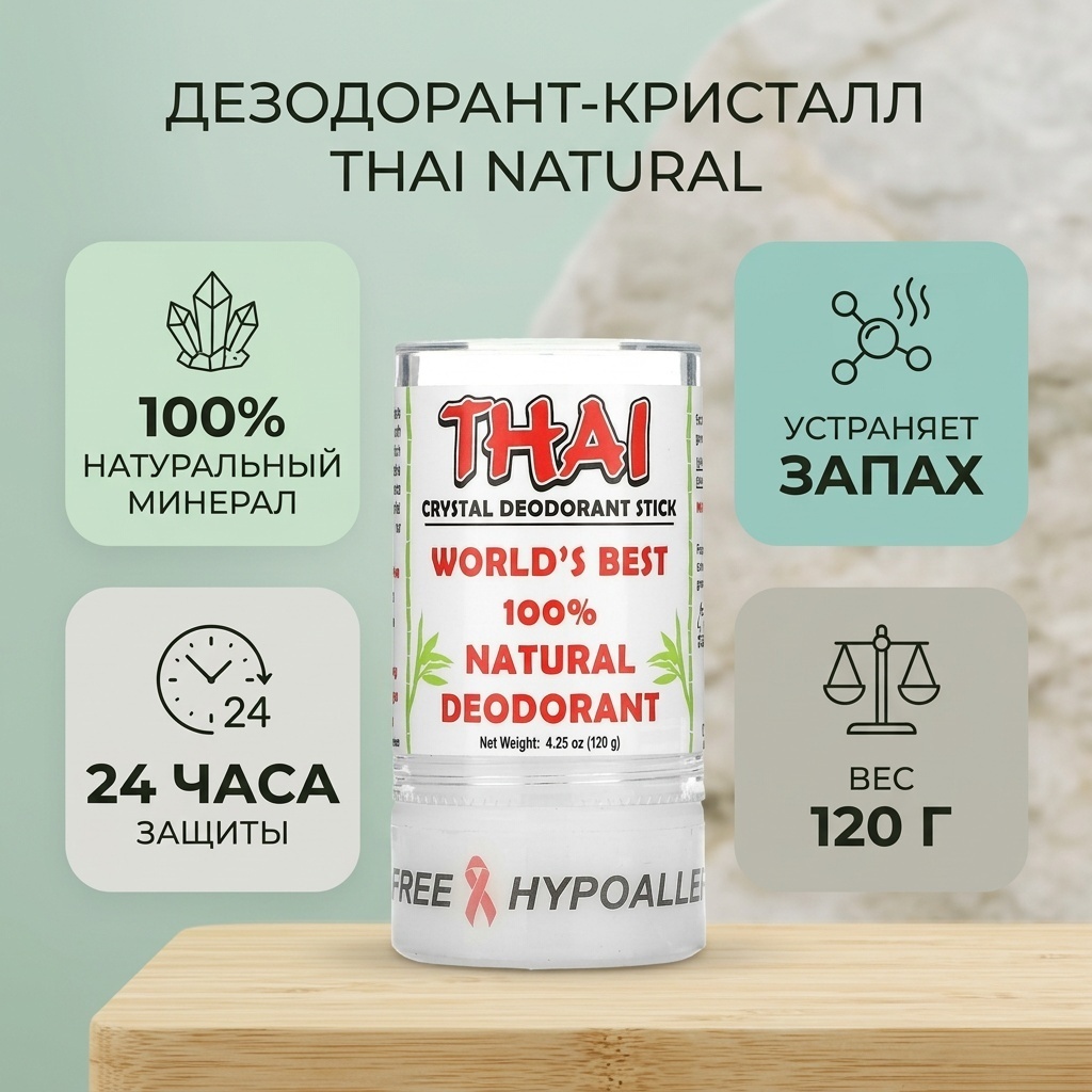 Thai Deodorant Stone Natural дезодорант унисекс 120 г