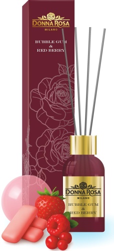 Диффузор с палочками Donna Rosa Bubble Gum & Red Berry 65 мл