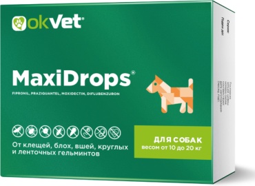 АВЗ МаксиДропс противопаразитарный для собак от 10 до 20 кг капли 2 мл