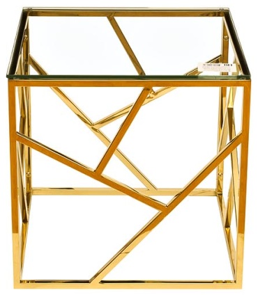 Журнальный столик Garda Decor GY-ET2051214GOLD, 50x50x50 см, золотой