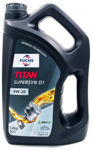 Синтетическое FUCHS TITAN Supersyn D1 0W-20 5 л
