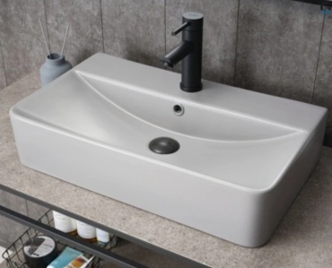Раковина GID-ceramic Gm1344 накладная прямоугольная 61х35 см, керамика