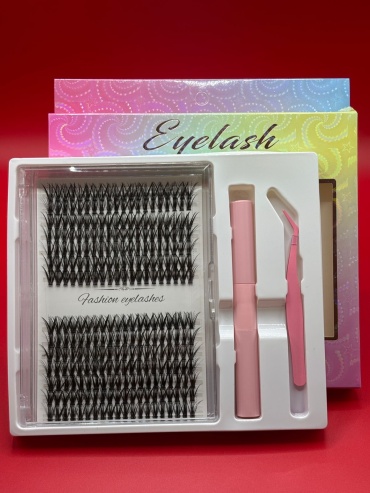 Eyelash накладные 40P C+, D 0.07 мм черный mix 12-16 мм