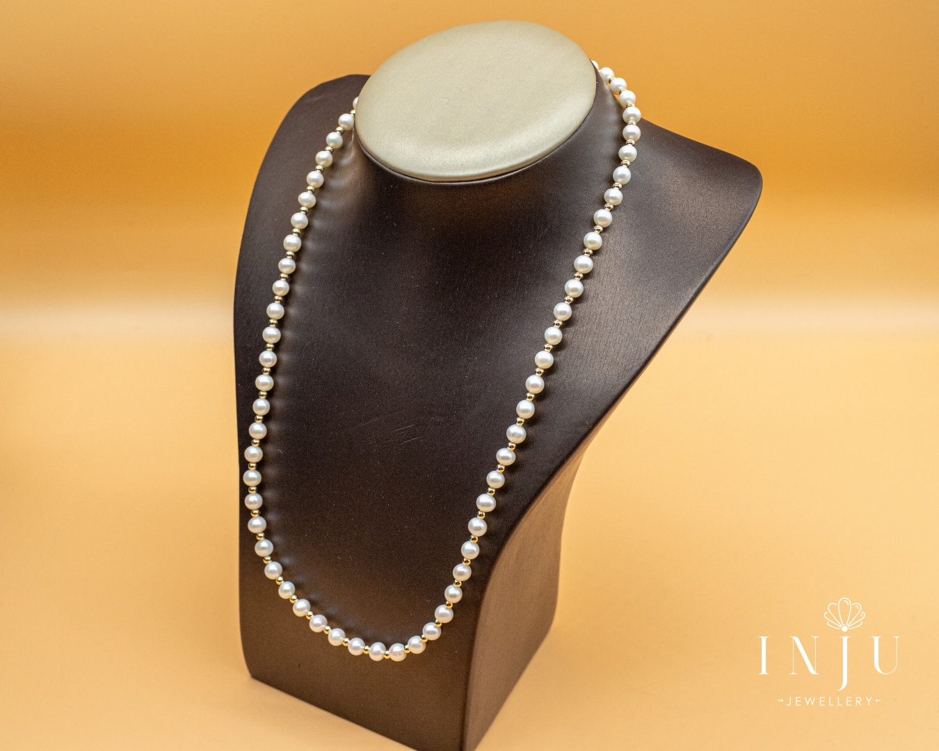INJU Jewellery длина 45 см сталь, жемчуг
