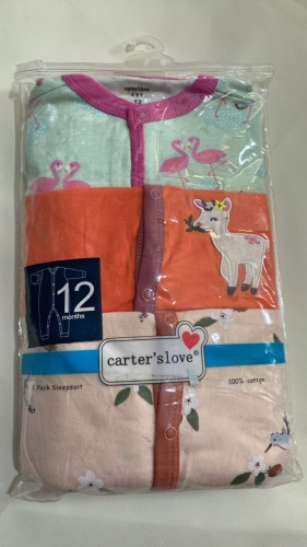 Слип carters love оранжевый, бирюзовый