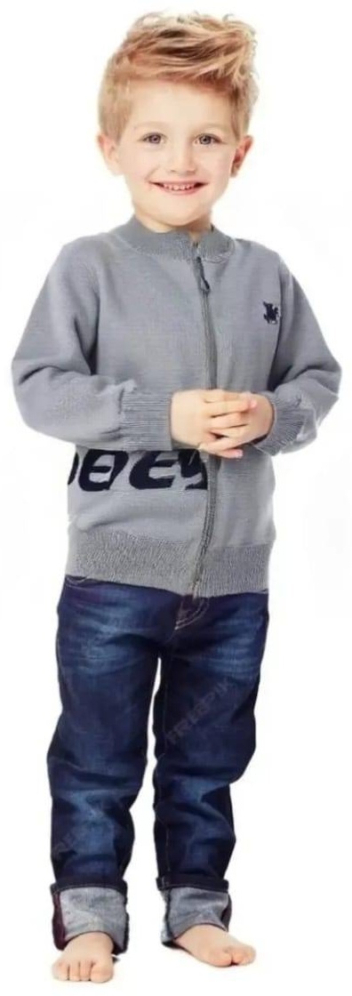 Джемпер синий, серый