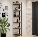 Стеллаж напольный 1396078931, 44x27x187 см, коричневый, черный